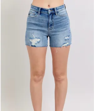 Judy Blue High Waist Destroyed Shorts