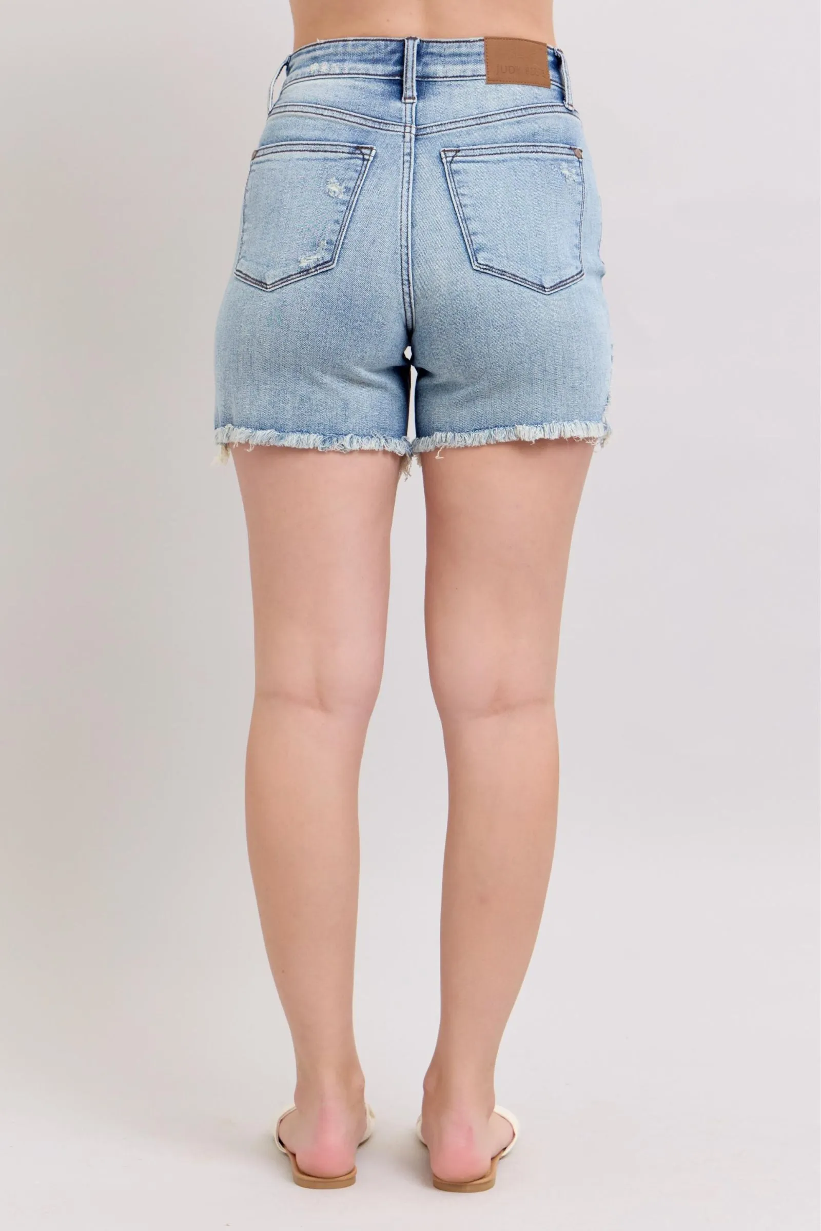 Judy Blue "Avery" High Waist Destroyed Cut-Off Short