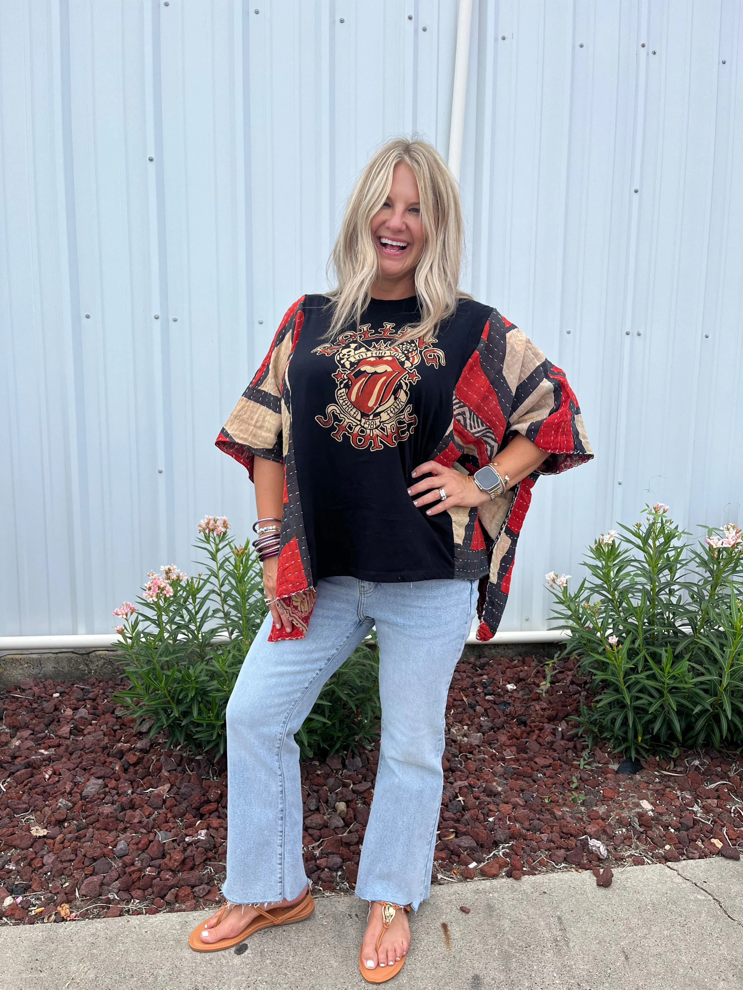 Kantha Poncho Band Tee’s - scroll to see more!