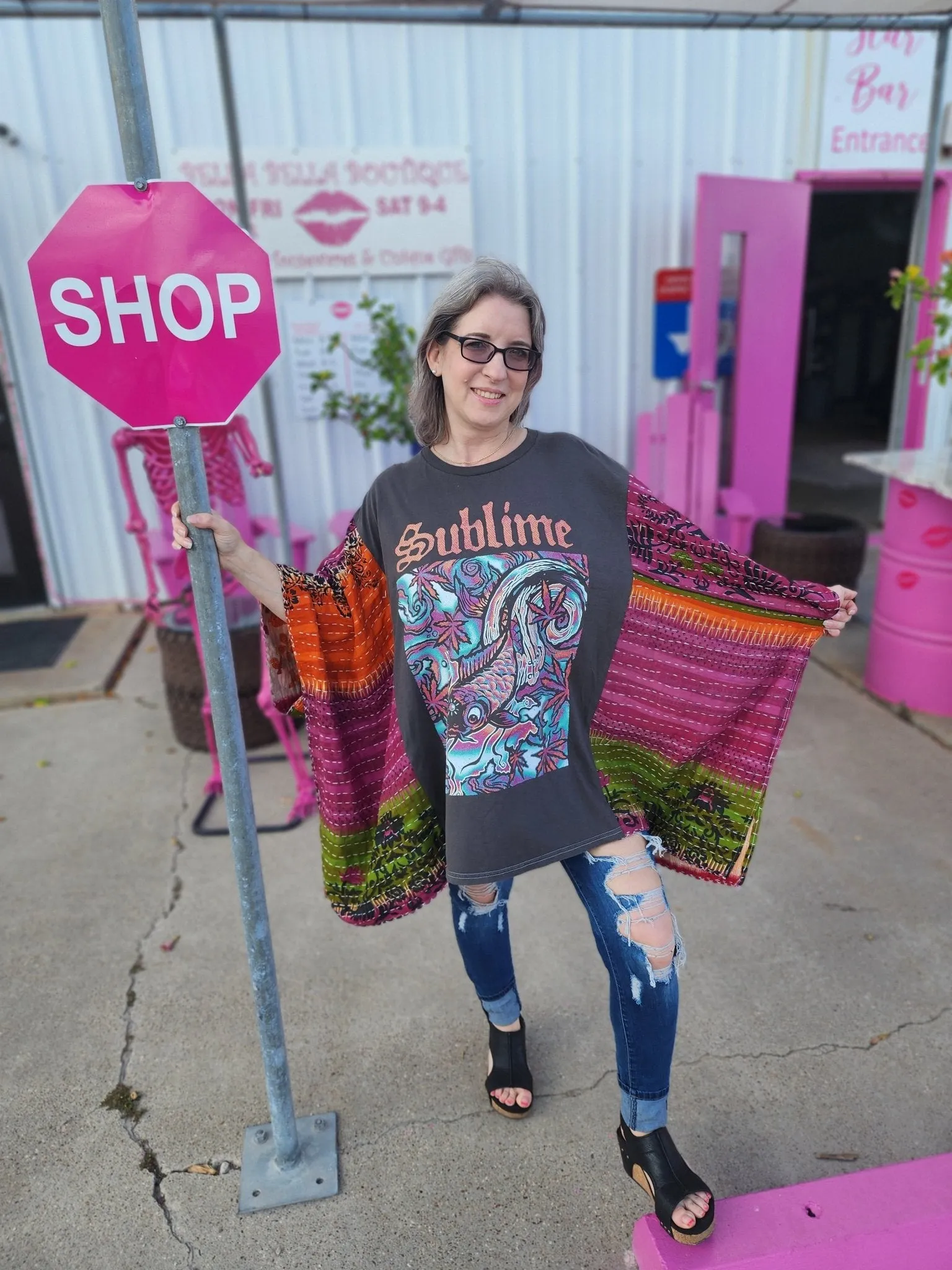 Kantha Poncho Band Tee’s - scroll to see more!