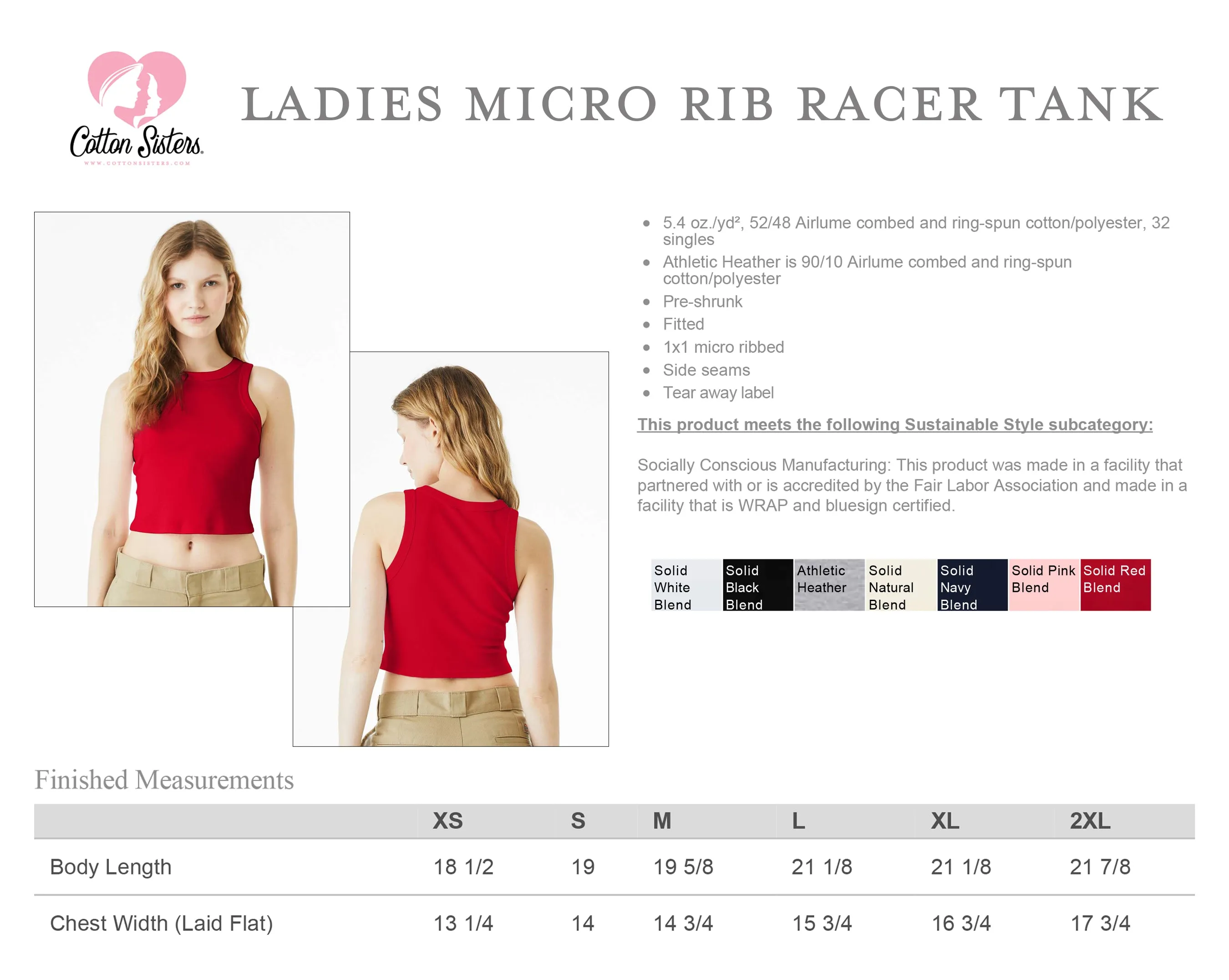 Kappa Kappa Gamma Crop Tank Top - Women's Micro Rib Racer Tank - KKG Sorority
