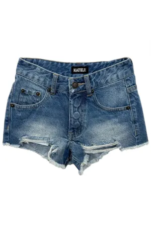 Katie J Orlando Light Wash Denim Short