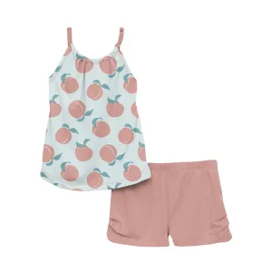 KicKee Pants Fresh Air Peaches Gathered Cami & Shorts Outfit Set