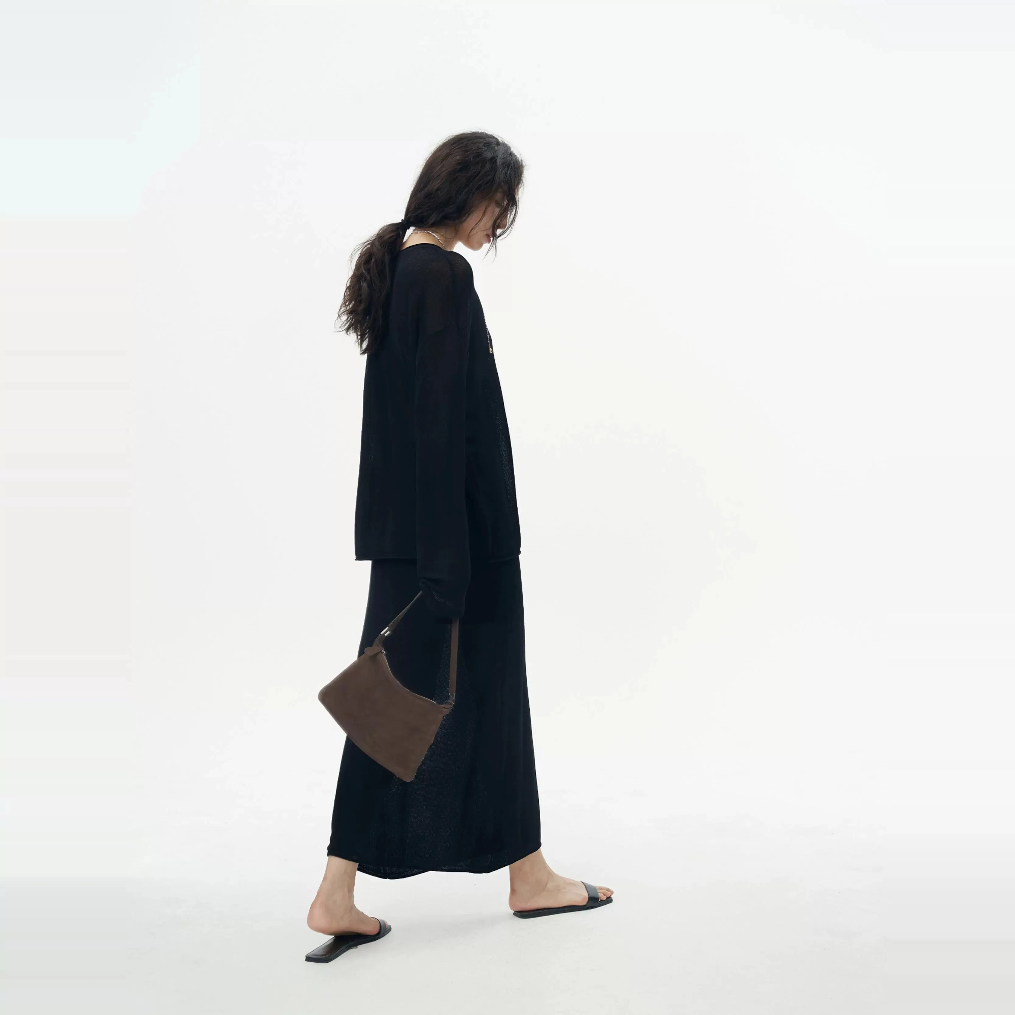 Knitted Elegance Skirt Suit