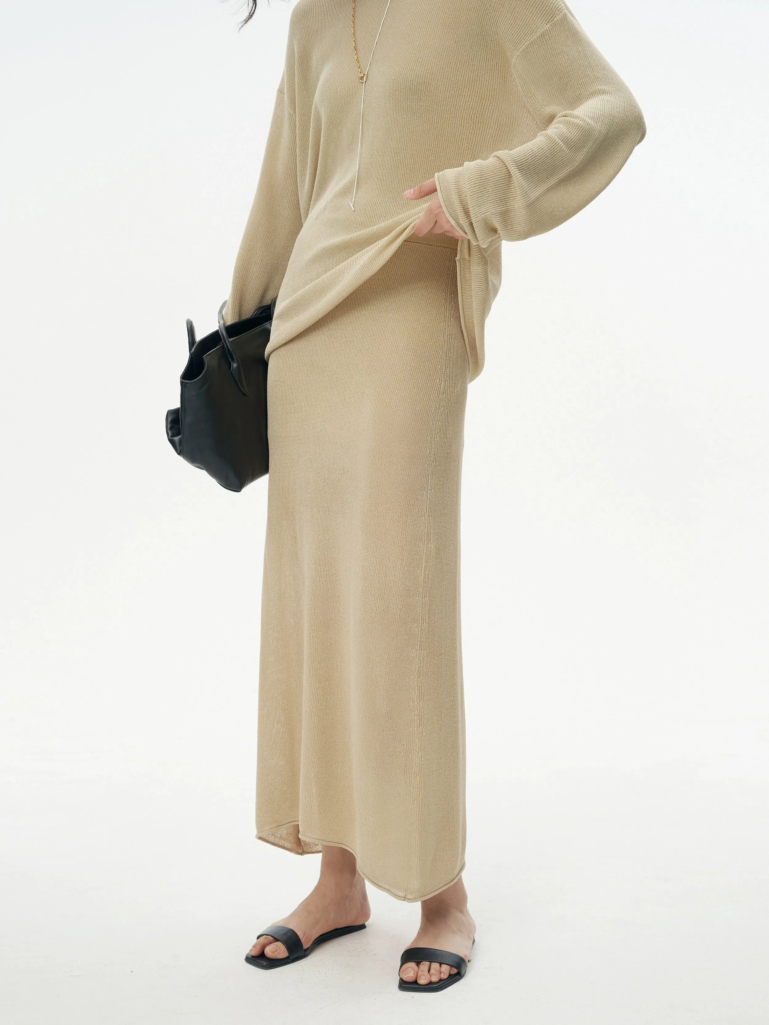 Knitted Elegance Skirt Suit