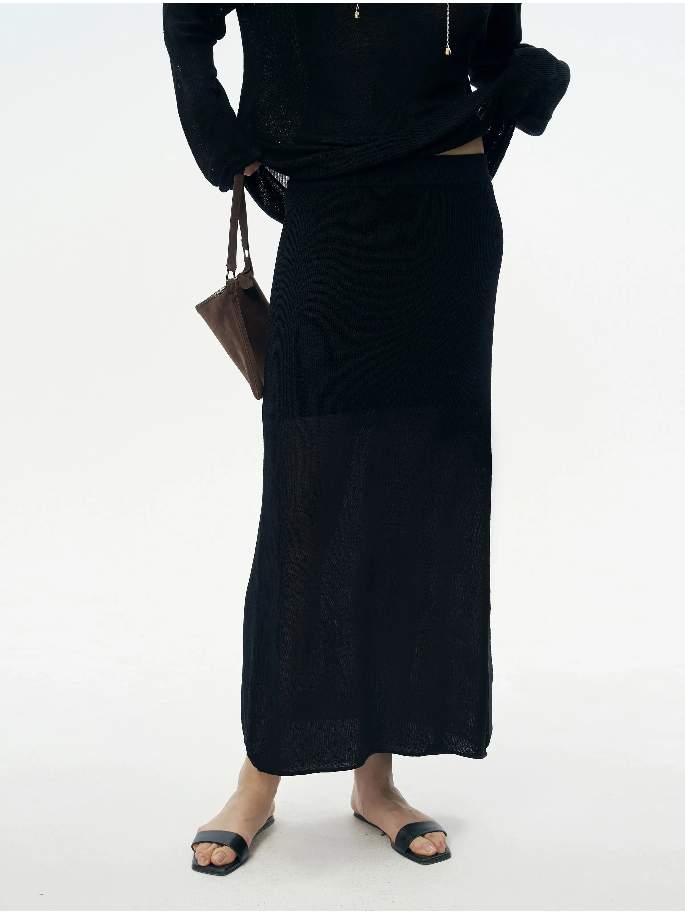 Knitted Elegance Skirt Suit