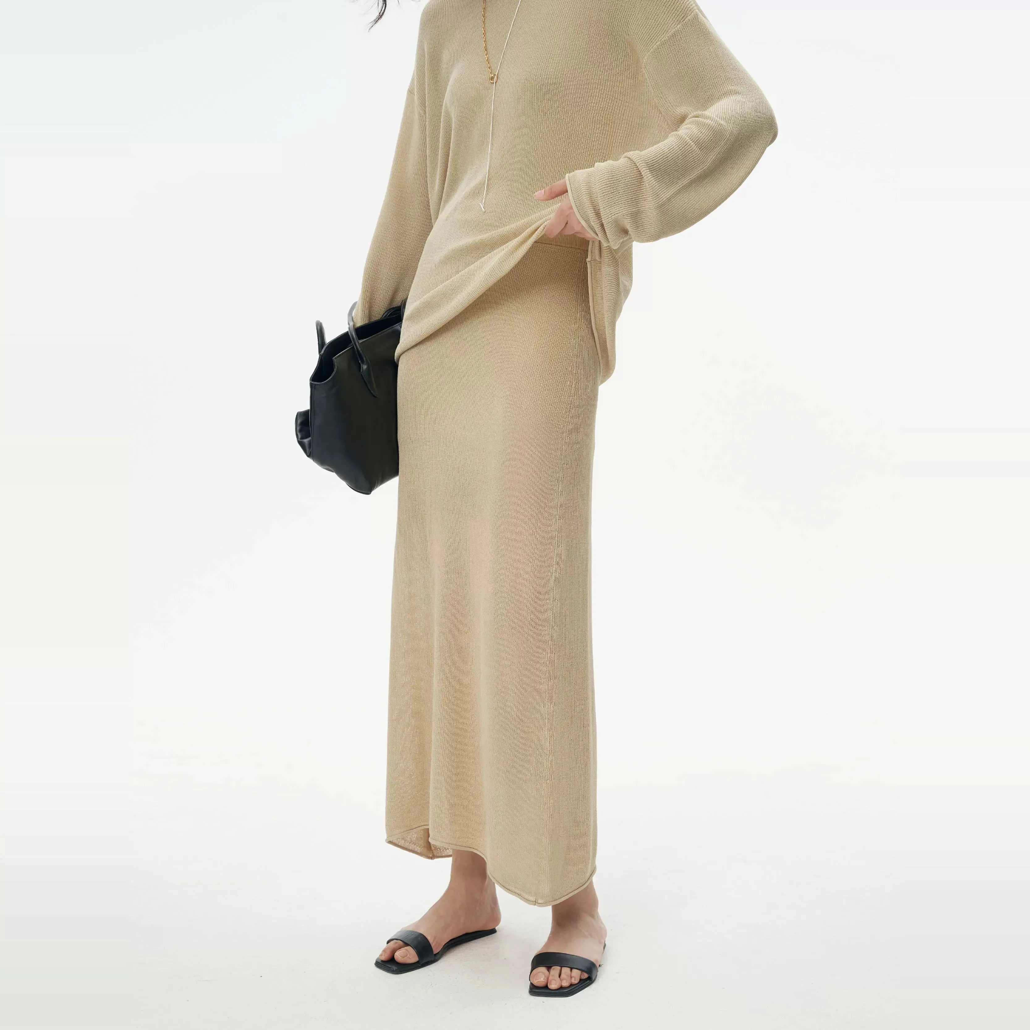 Knitted Elegance Skirt Suit