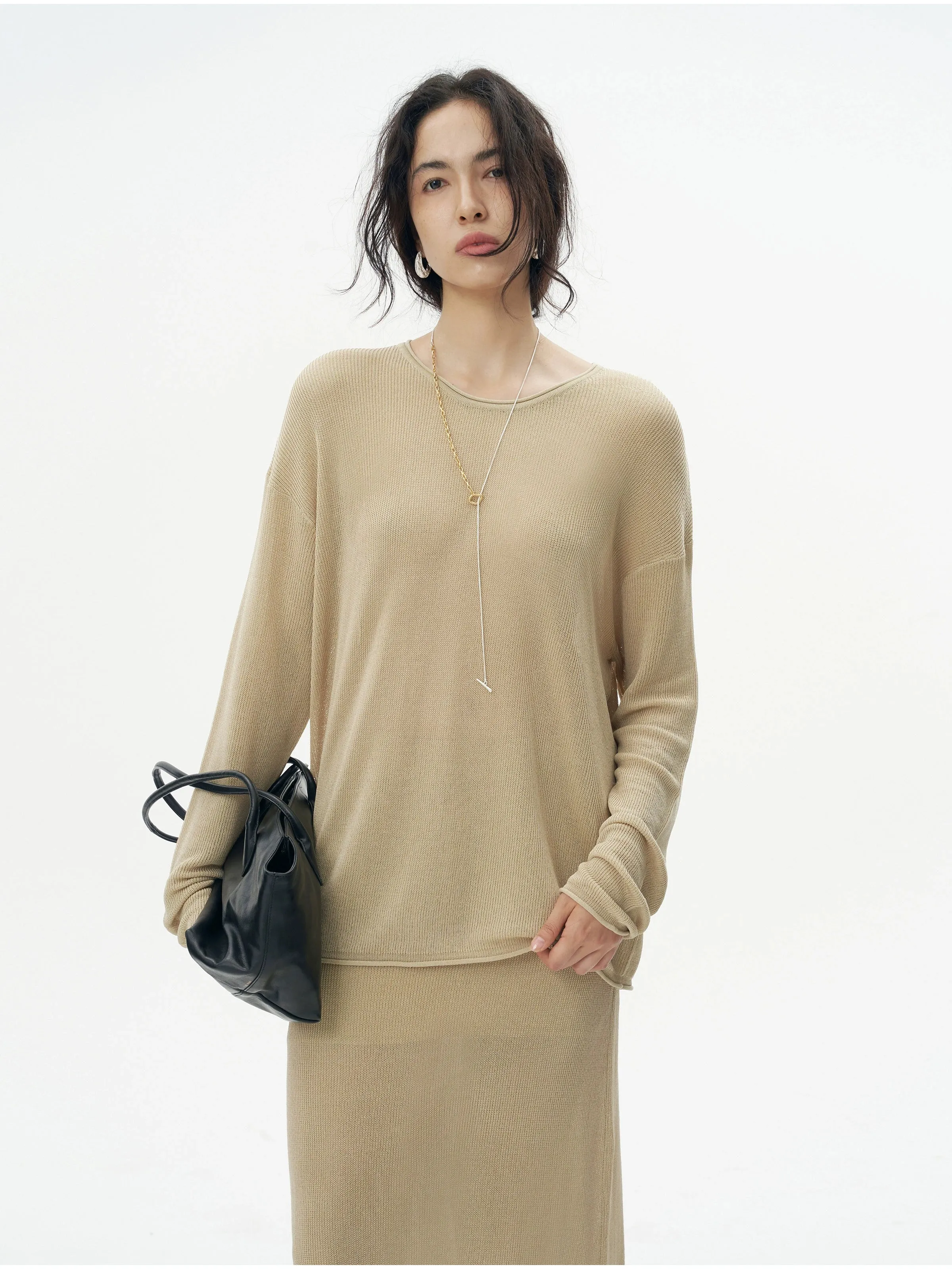 Knitted Elegance Skirt Suit