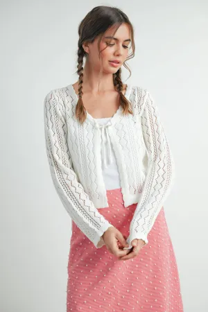Knitted Tie-Front Cardigan