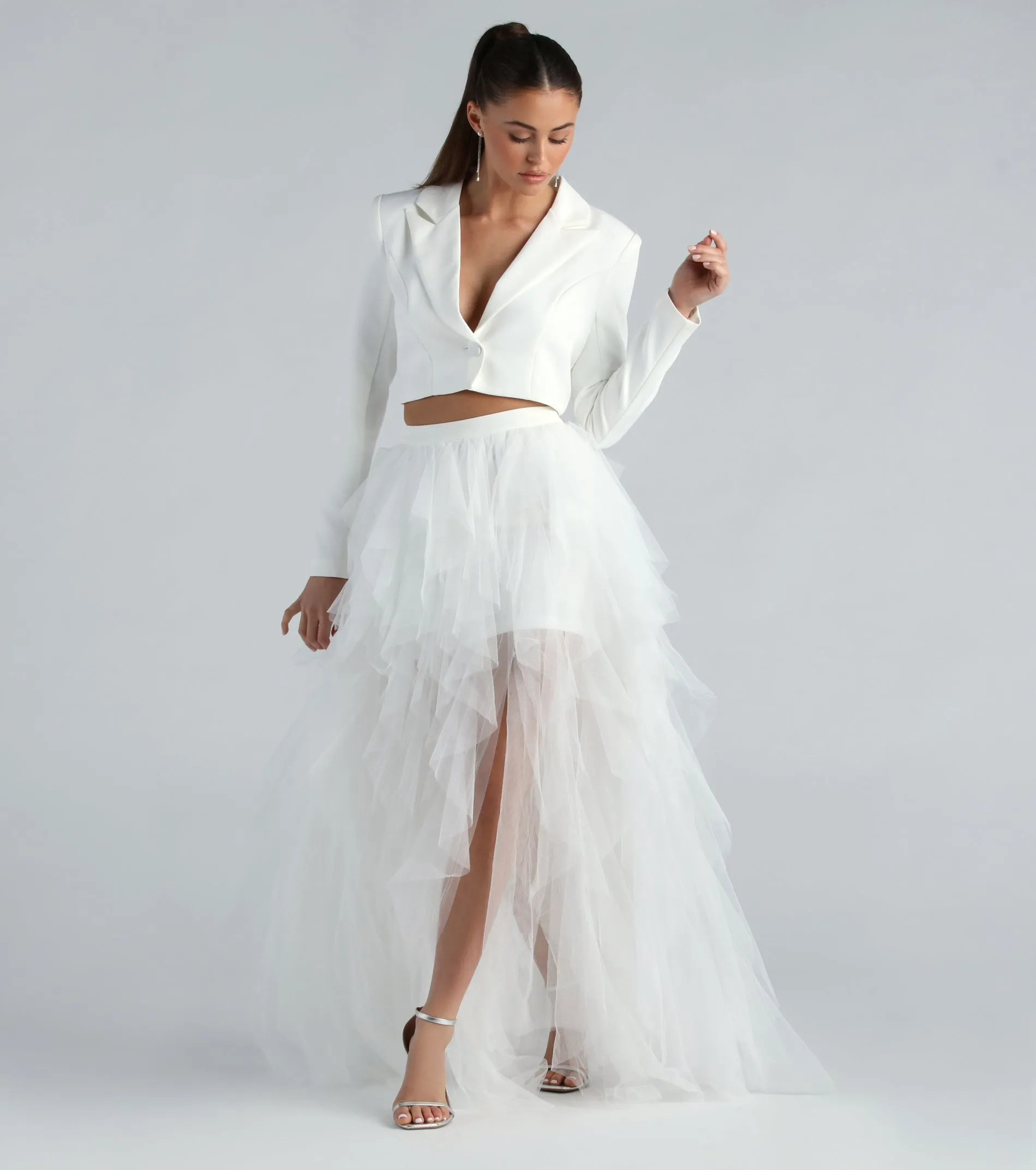 Korrie Formal Woven Crop Blazer