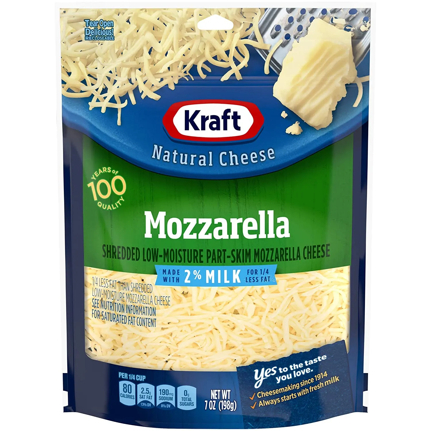 Kraft 2%Milk Mozzarella Shredded Cheese 7oz