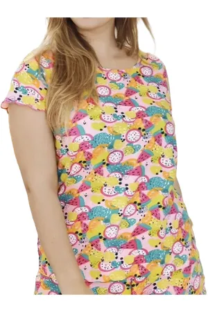 Ladies Fruit Print Pyjama Short Set