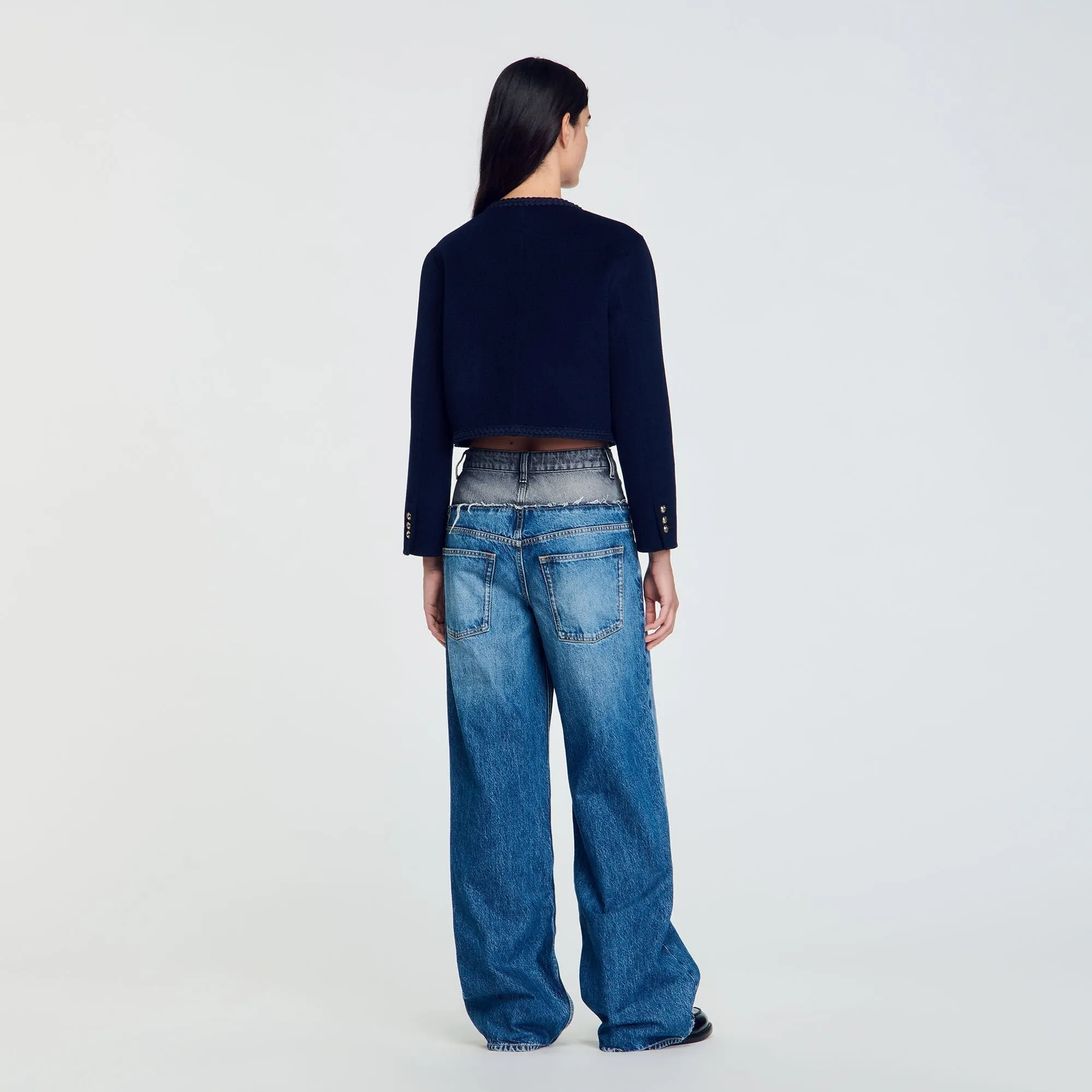 Lavande Short Wool Jacket Navy Blue