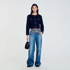 Lavande Short Wool Jacket Navy Blue
