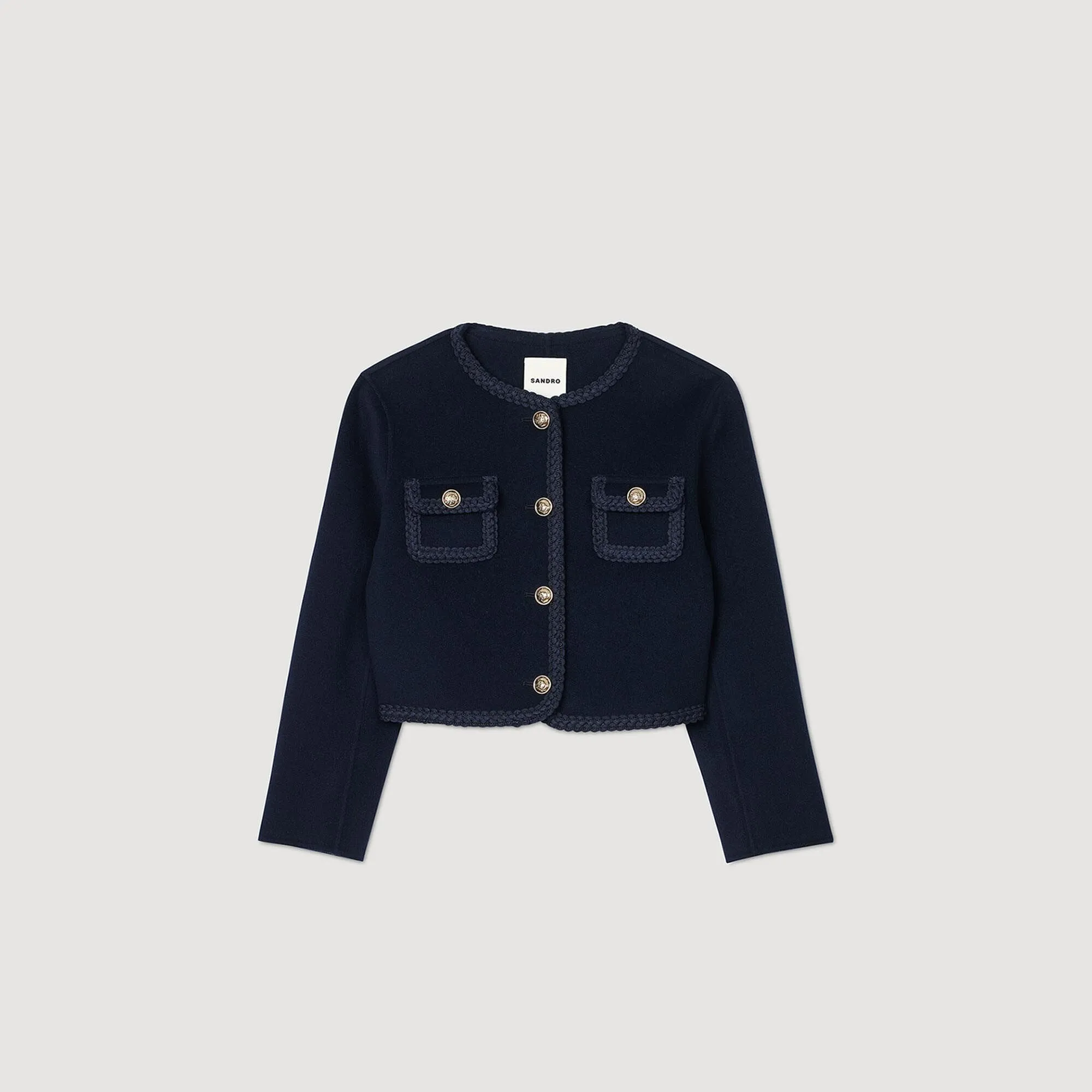 Lavande Short Wool Jacket Navy Blue