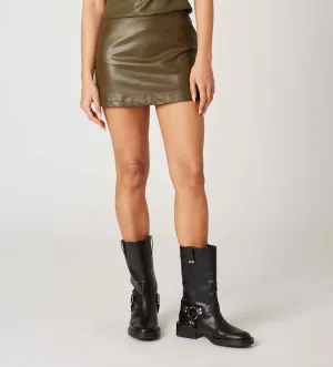 Leather Mini Skort