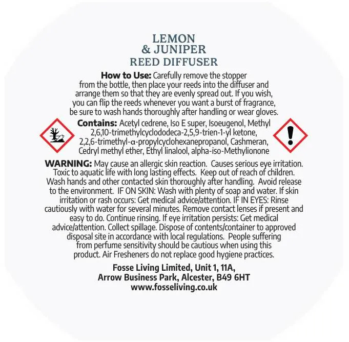 Lemon & Juniper Reed Diffuser Refill 200ml