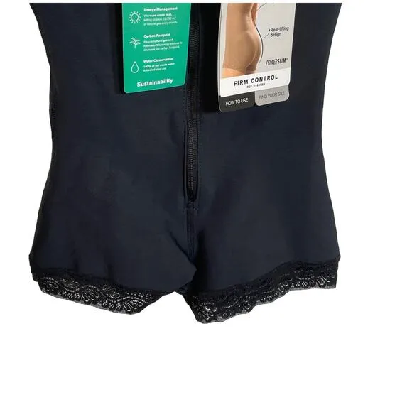 Leonisa  Firm Compression Boy Shorts Bottom Body Shaper - Black small
