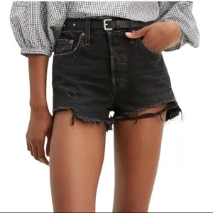 Levi’s 501 Original Cutoff Button Fly Shorts Black 32 NWT