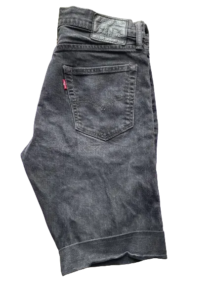 Levi's Black Denim Cut Off Shorts