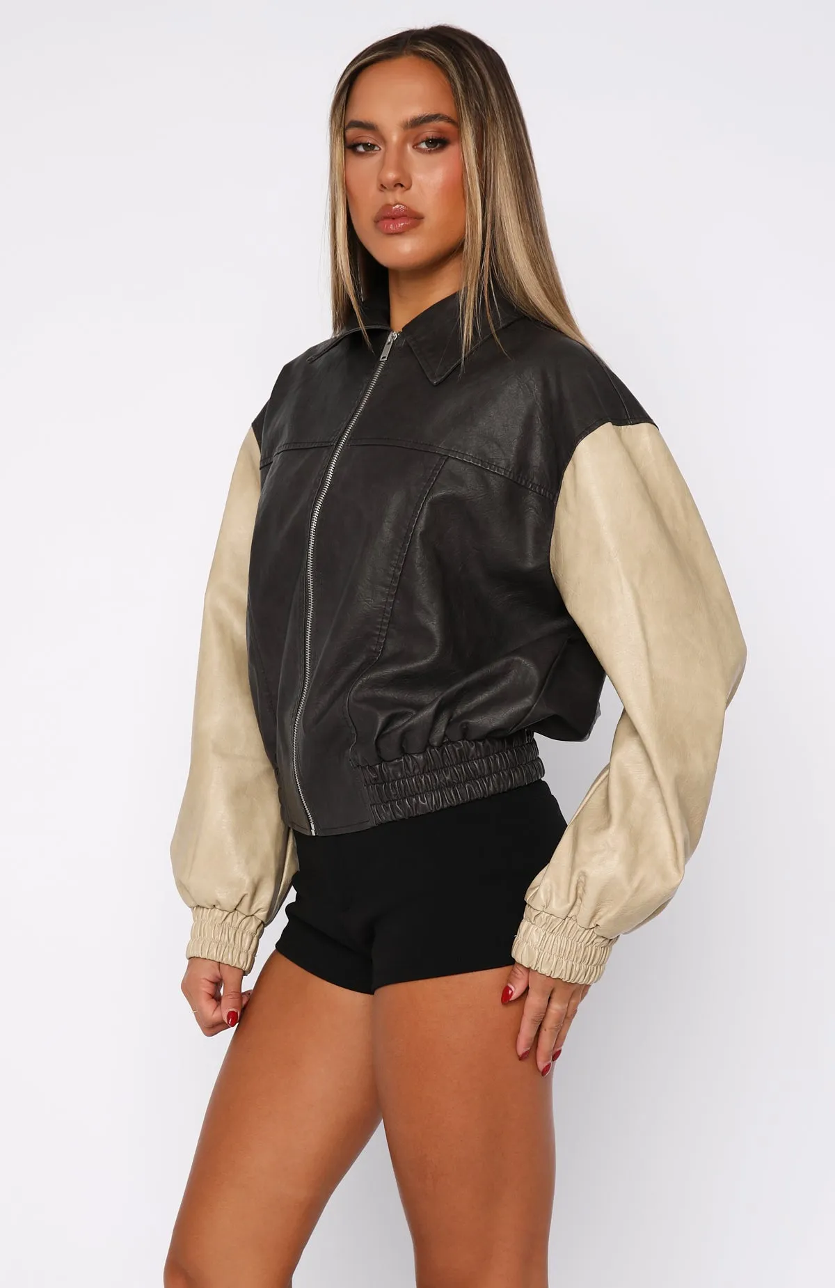 Like A Pro PU Jacket Black/Beige