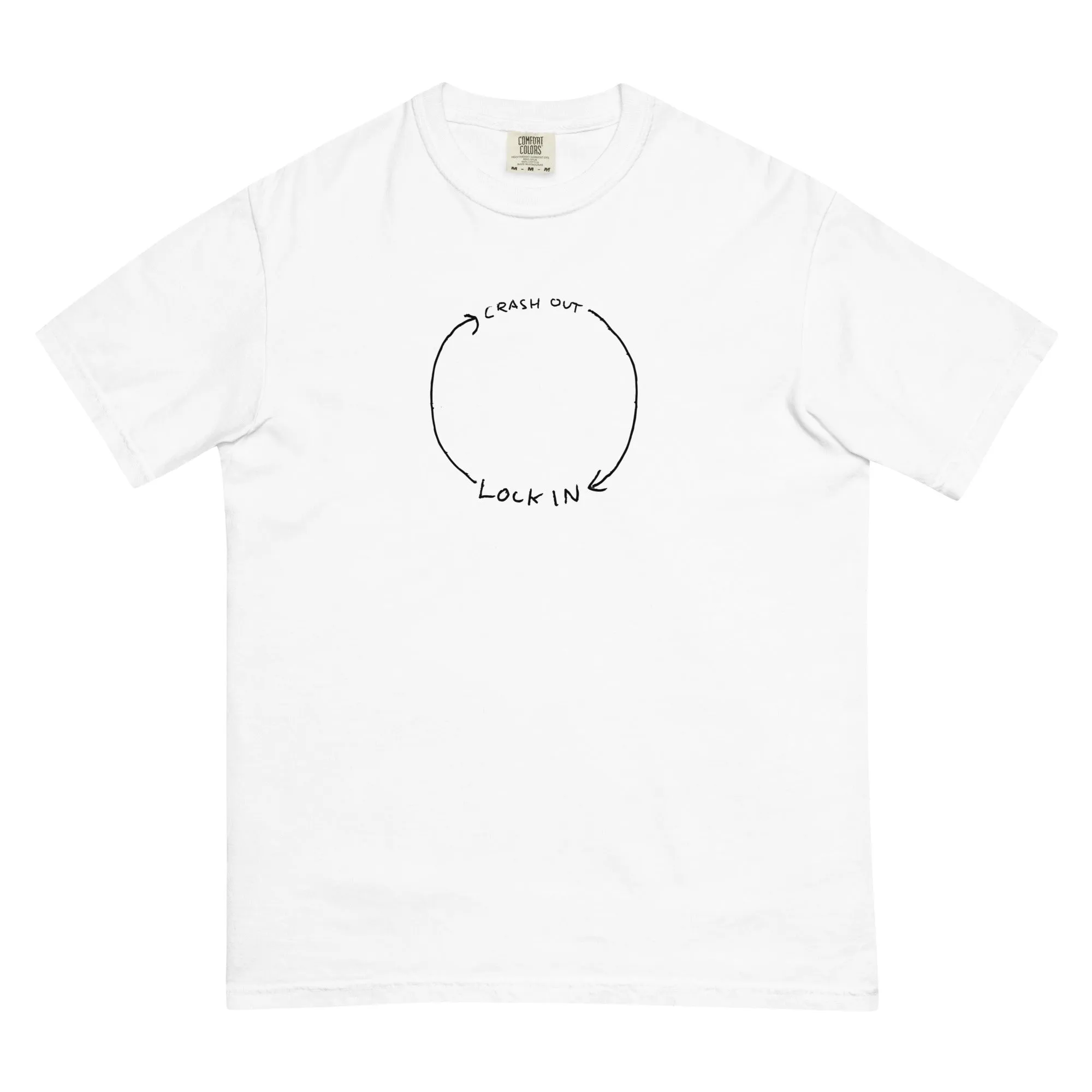 LOCK IN, CRASH OUT Fitted t-shirt