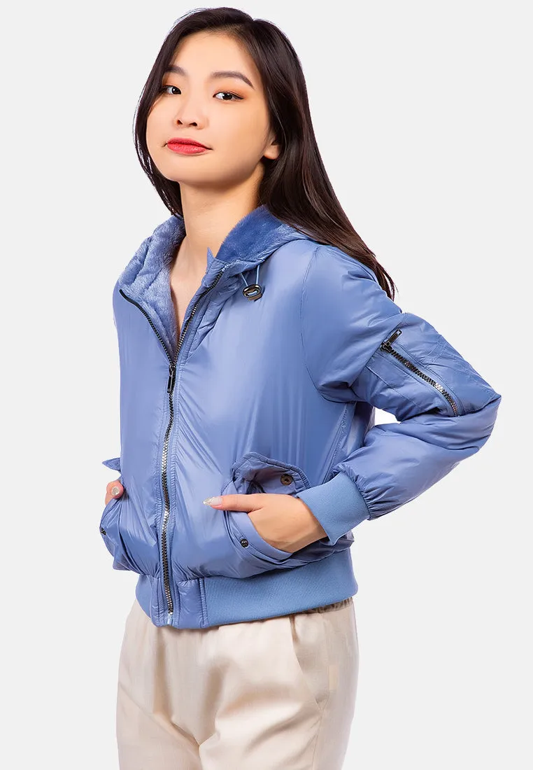 Long Sleeve Hoodie Puffer Jacket