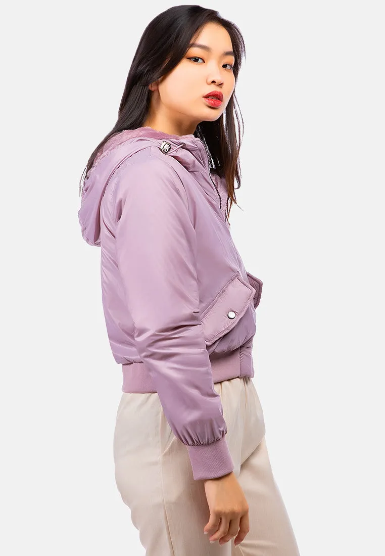 Long Sleeve Hoodie Puffer Jacket