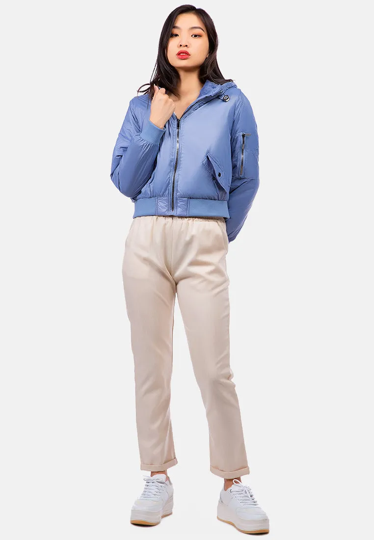 Long Sleeve Hoodie Puffer Jacket