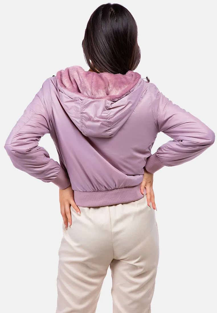Long Sleeve Hoodie Puffer Jacket
