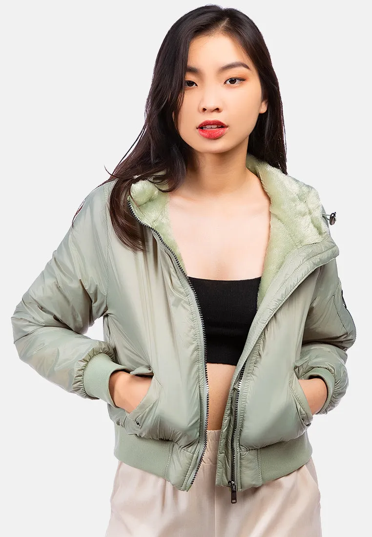 Long Sleeve Hoodie Puffer Jacket