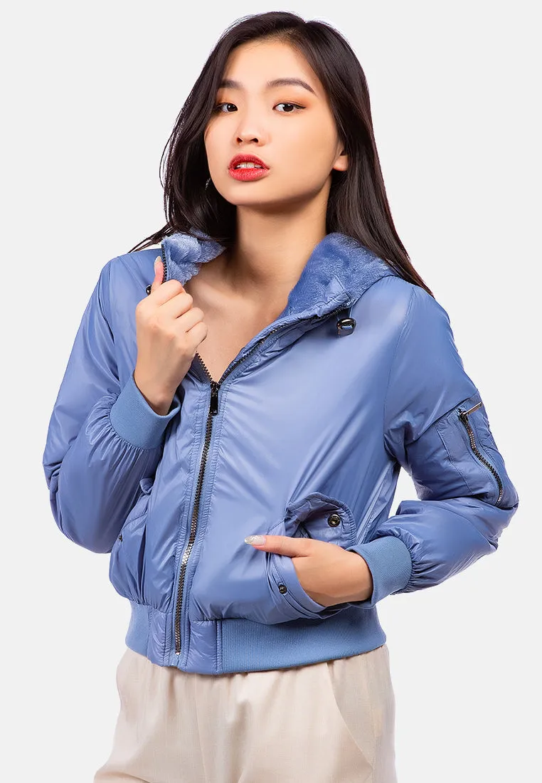 Long Sleeve Hoodie Puffer Jacket