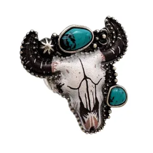 Longhorn Skull Stretch Ring