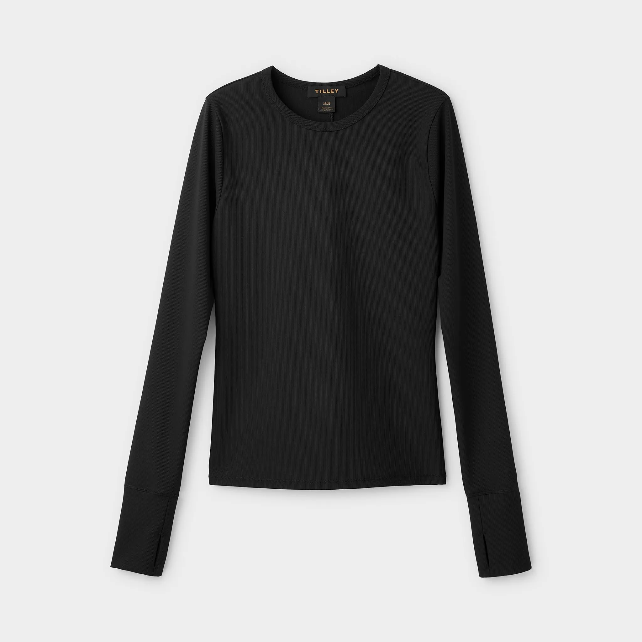 LS Fitted Rib Crewneck