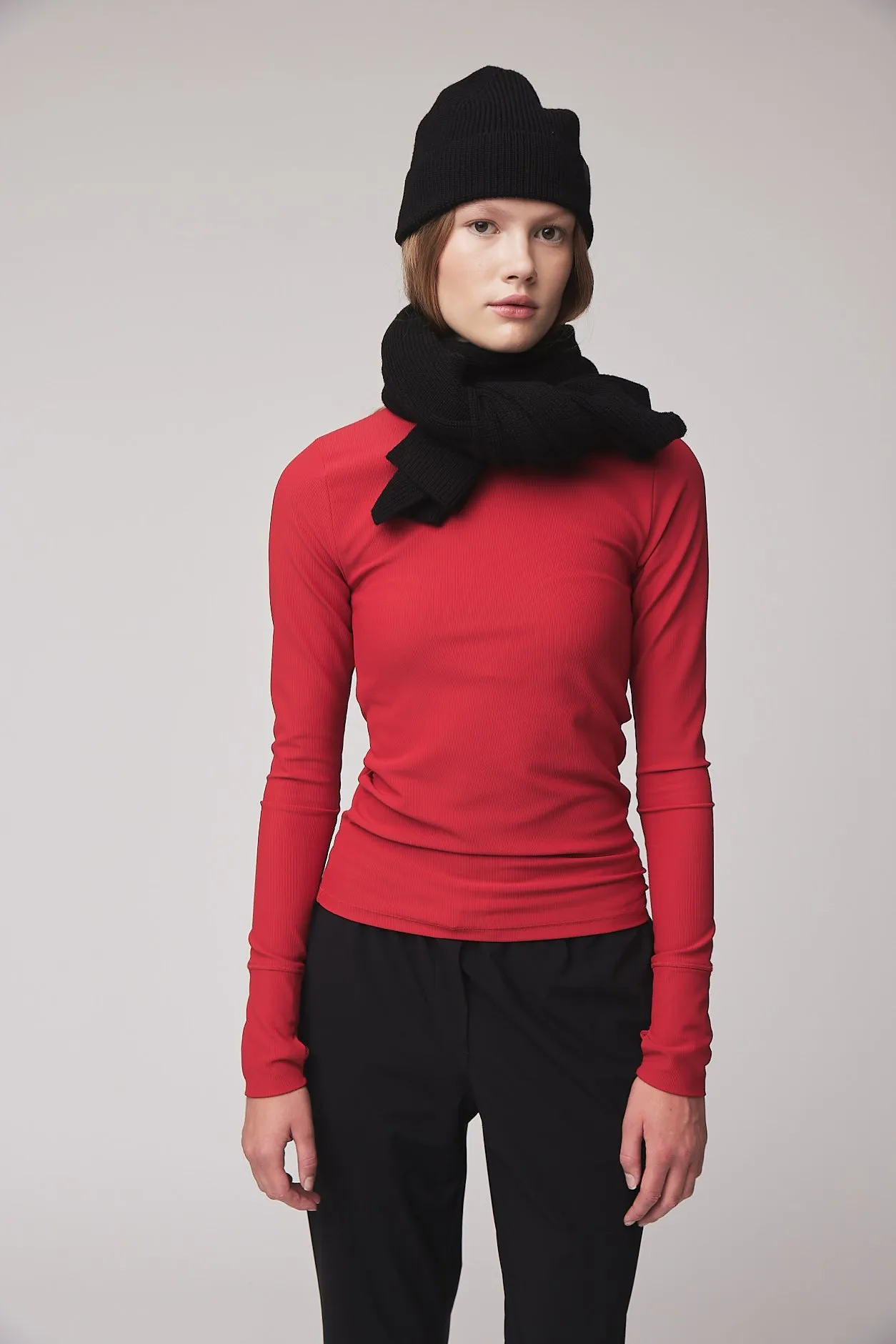 LS Fitted Rib Crewneck