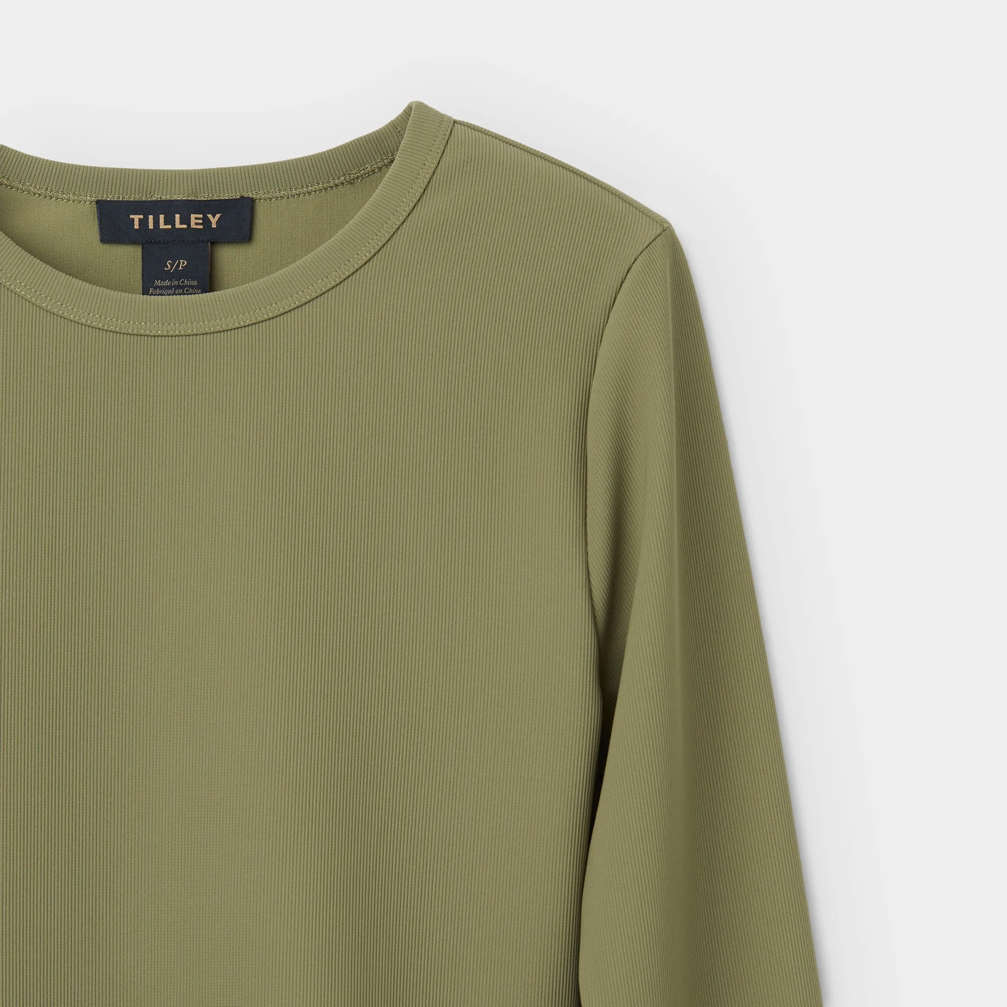 LS Fitted Rib Crewneck