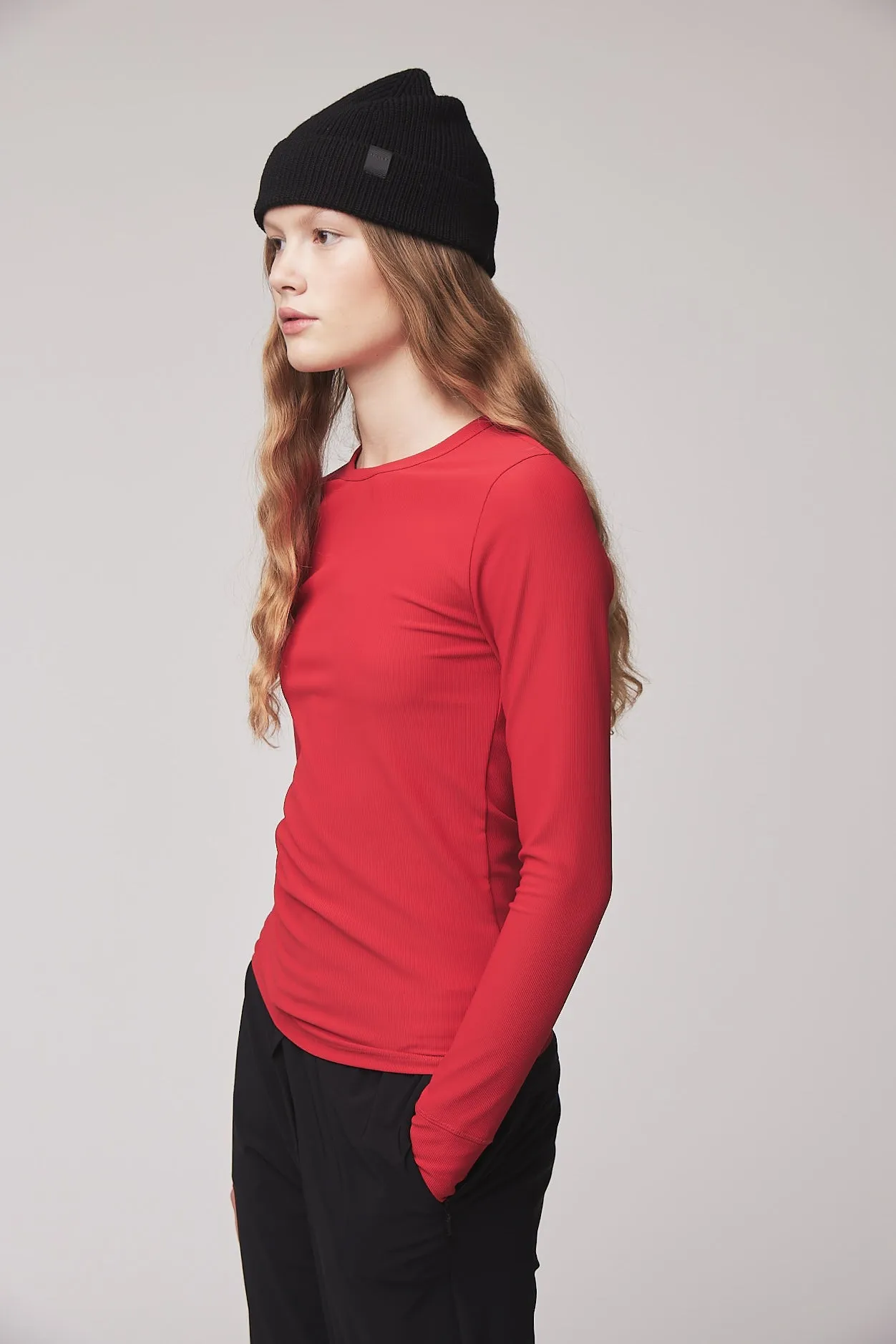 LS Fitted Rib Crewneck