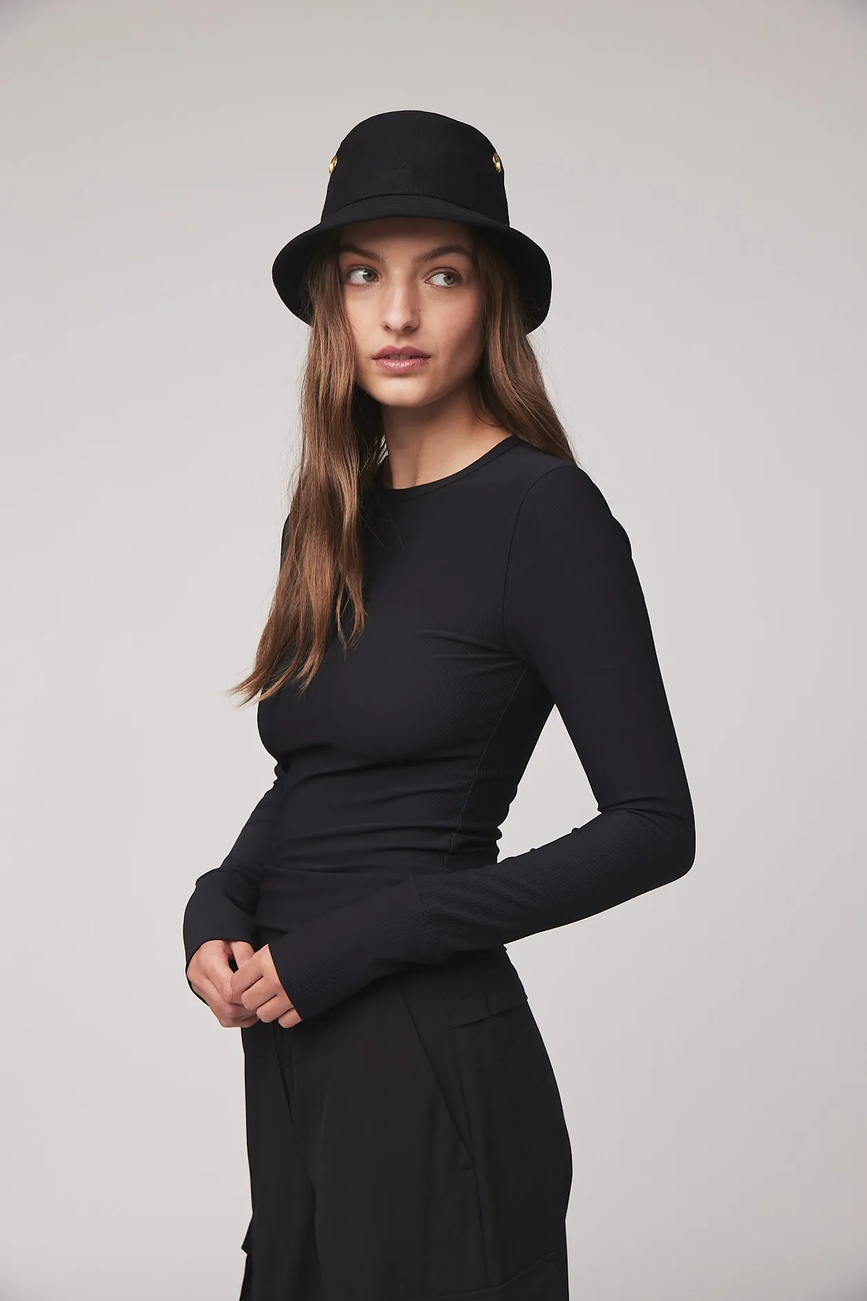 LS Fitted Rib Crewneck