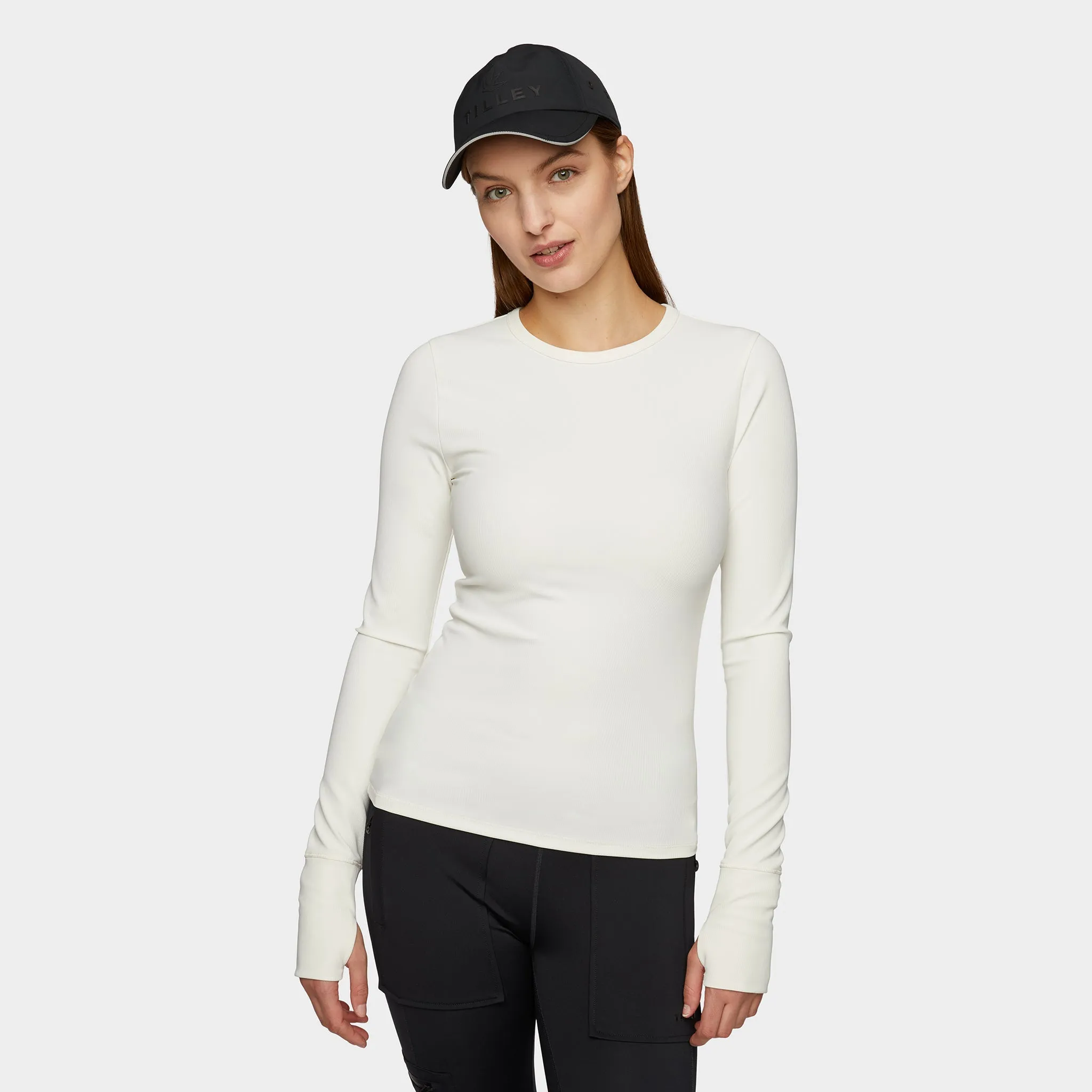 LS Fitted Rib Crewneck