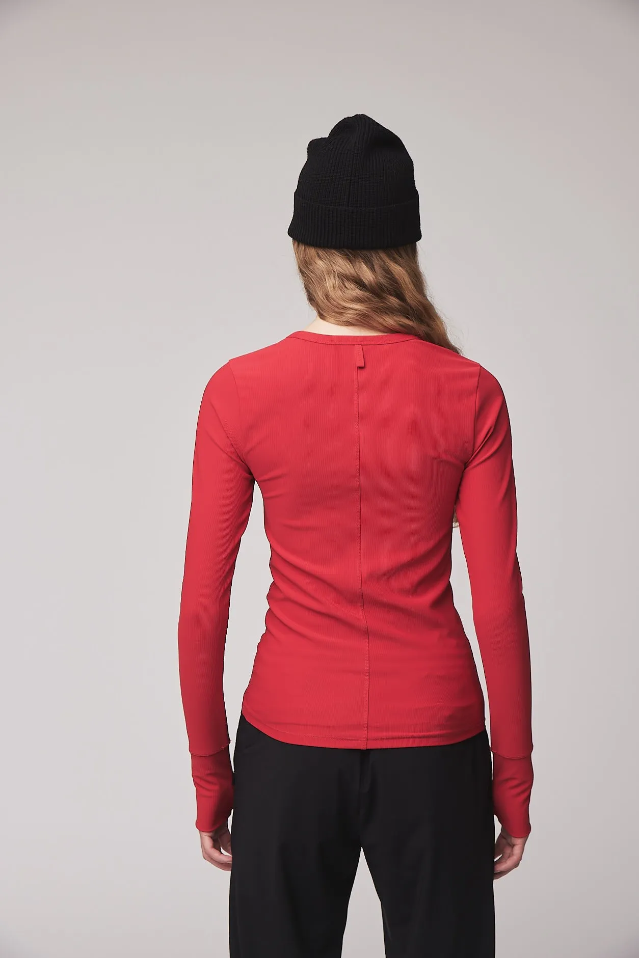 LS Fitted Rib Crewneck