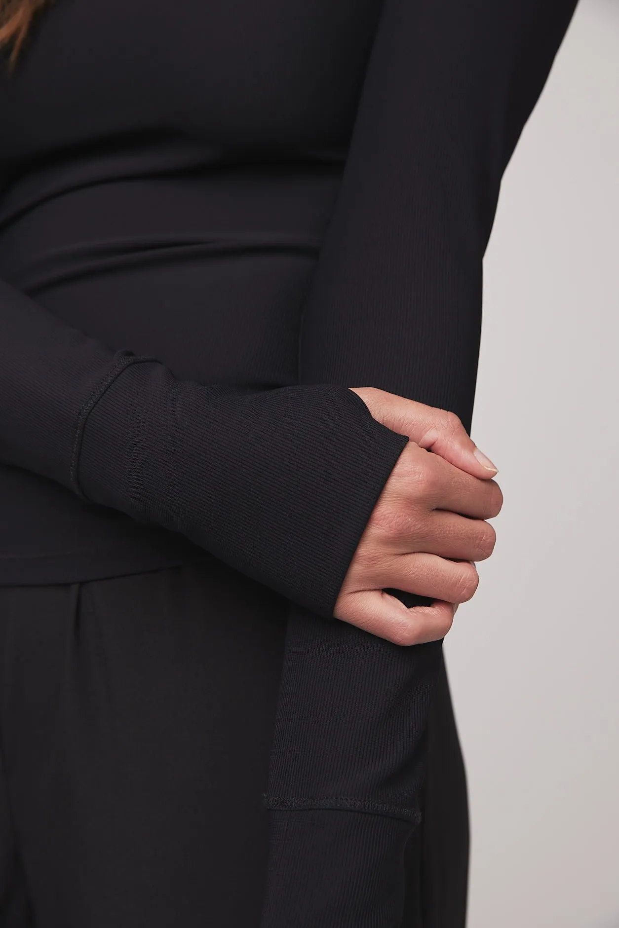 LS Fitted Rib Crewneck