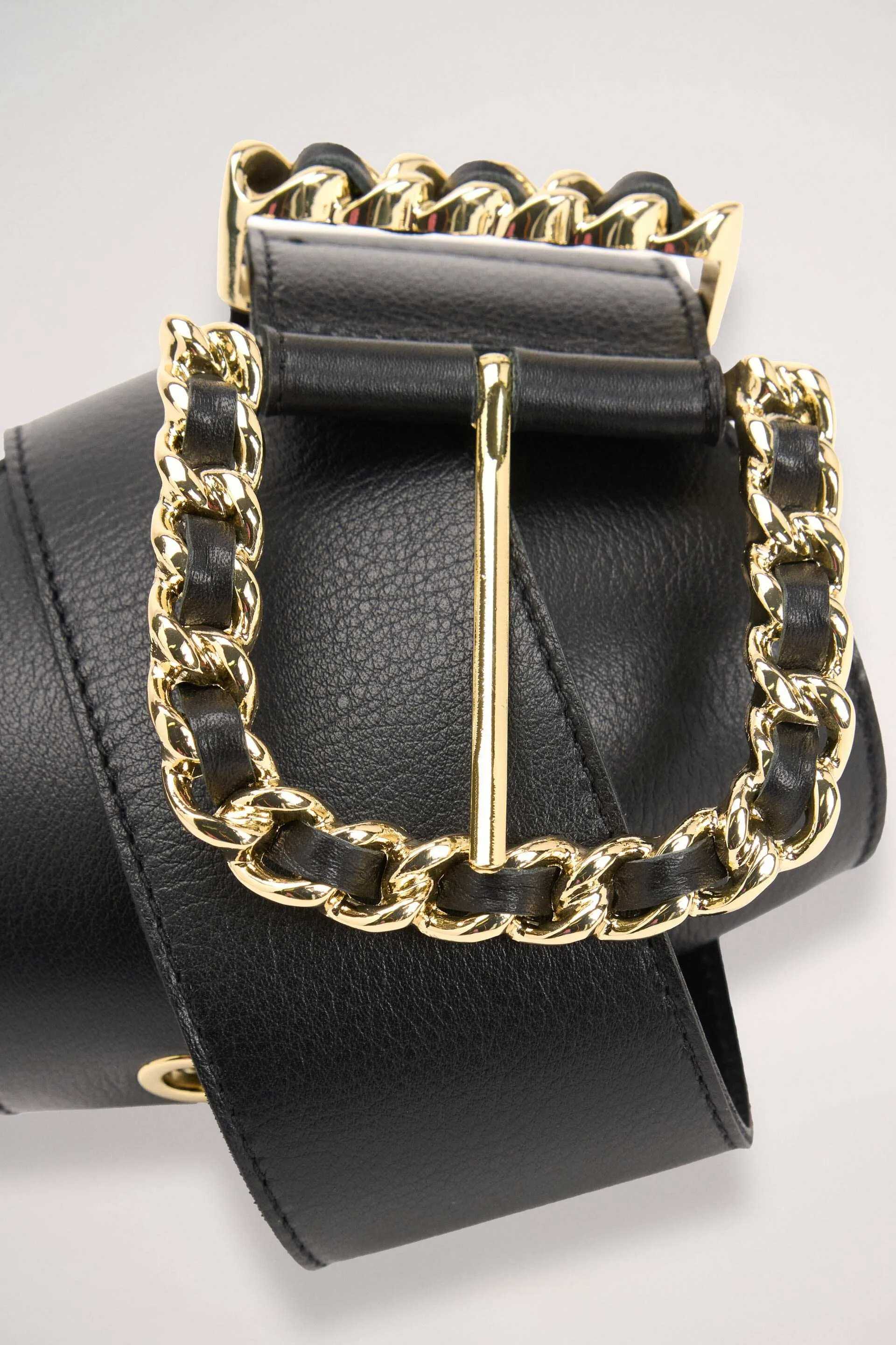 Luisa Spagnoli DIMANDO Ladies Black Leather Belt