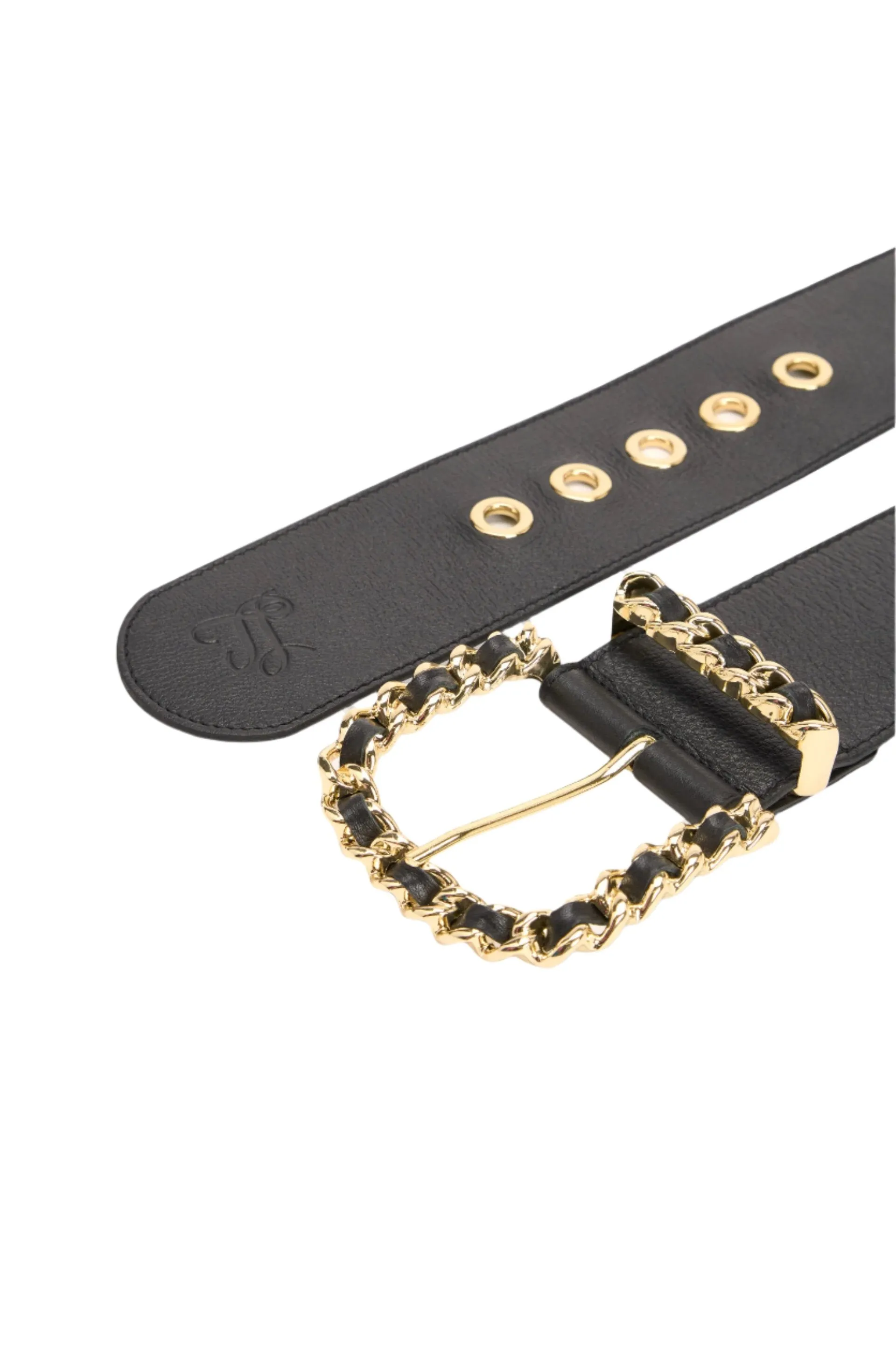 Luisa Spagnoli DIMANDO Ladies Black Leather Belt
