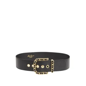 Luisa Spagnoli DIMANDO Ladies Black Leather Belt