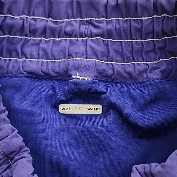 Lululemon Run Track Attack Athletic Short Twin Stripe Blue Plum 4&quot; Inseam Size 6