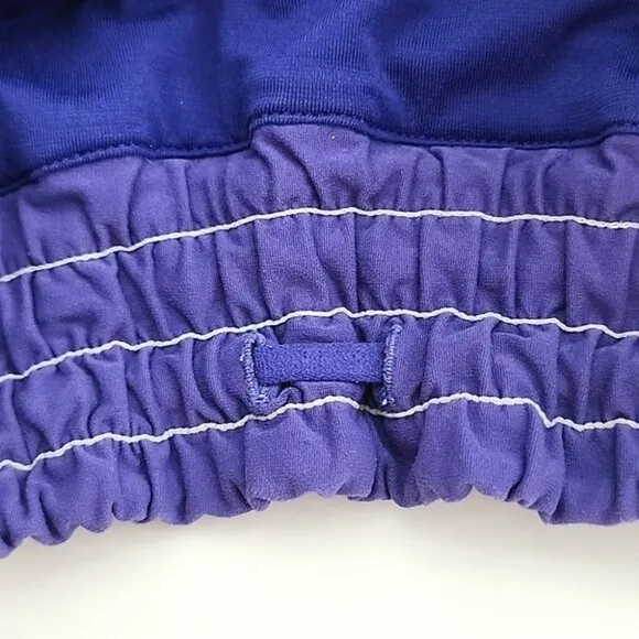 Lululemon Run Track Attack Athletic Short Twin Stripe Blue Plum 4&quot; Inseam Size 6