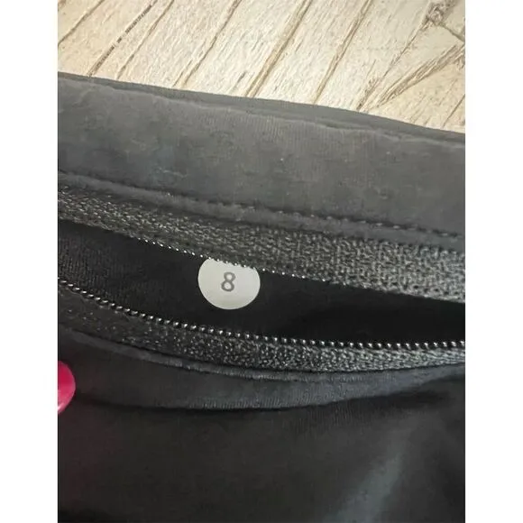 Lululemon Women's Pleated Skirt Size 8 Black Short with Built-in Shorts