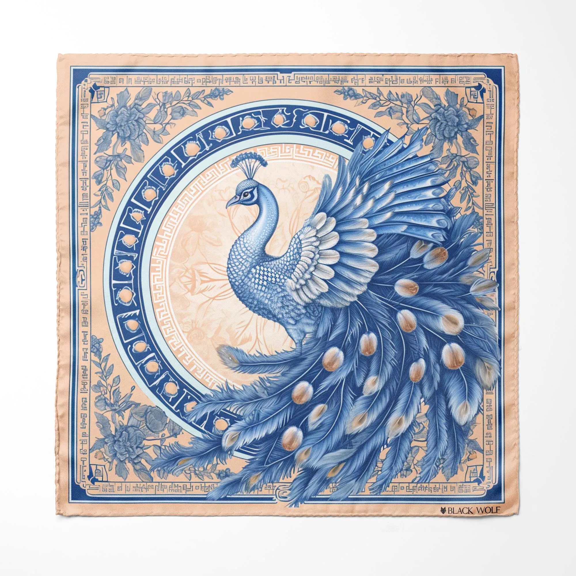 LUXURY CHINOISERIE SILK POCKET SQUARE