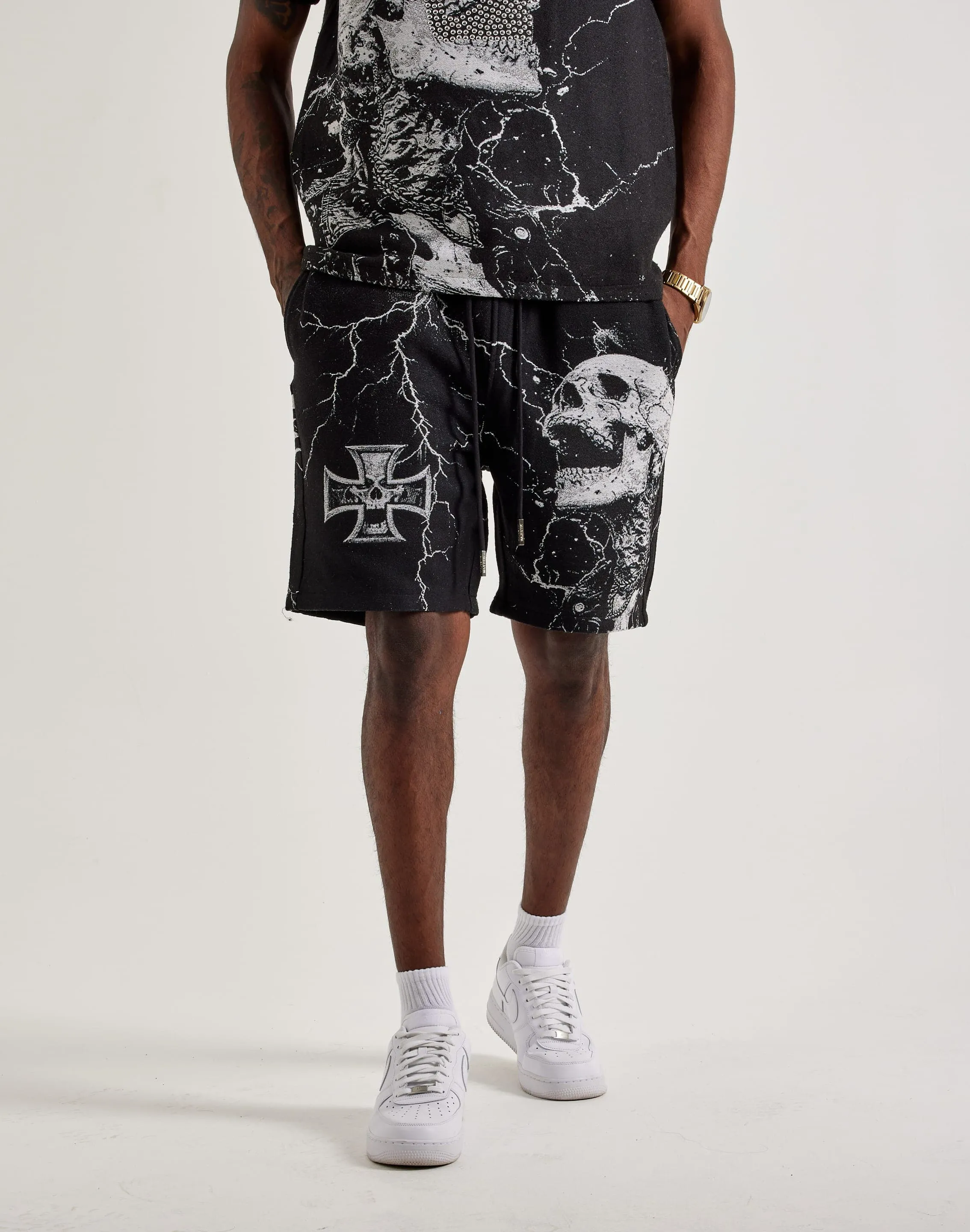 Majestik Skull Tapestry Shorts