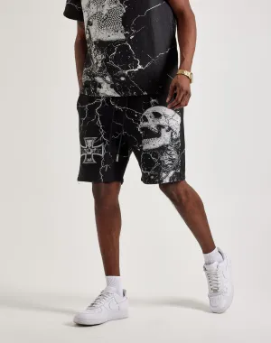 Majestik Skull Tapestry Shorts
